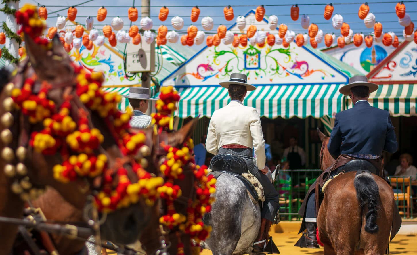 Caballos en feria de Andalucía
