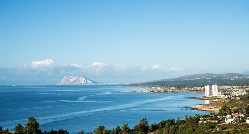 Paisaje de la Costa del Sol desde Manilva, Málaga
