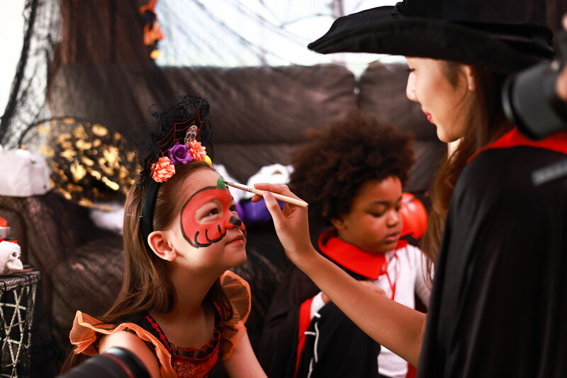 Niña maquillaje disfraz Halloween